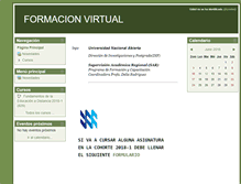 Tablet Screenshot of formacionvirtual.una.edu.ve