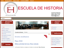 Tablet Screenshot of historia.una.ac.cr