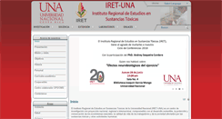 Desktop Screenshot of iret.una.ac.cr